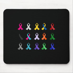 Tapis De Souris Croix de la sensibilisation au cancer du monde Cos
