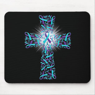 Tapis De Souris Croix de sensibilisation à la prévention du suicid