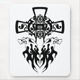 Tapis De Souris Croix du crâne