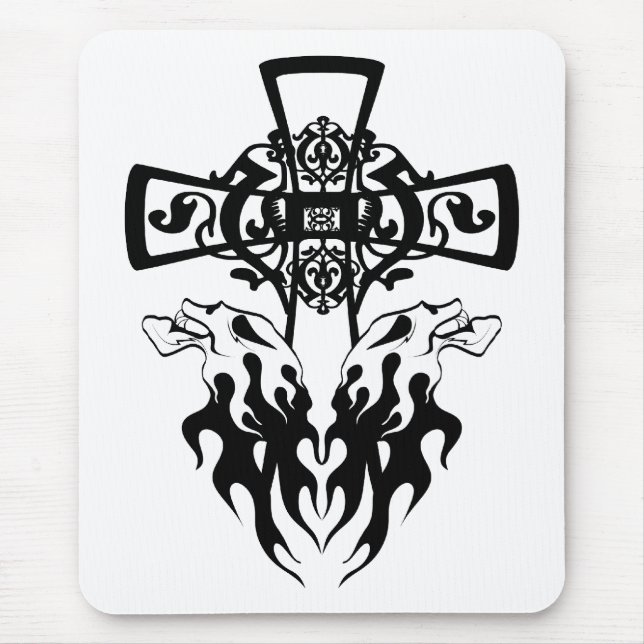 Tapis De Souris Croix du crâne (Devant)
