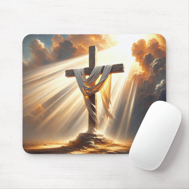 Tapis De Souris Croix du rayon de soleil (Avec souris)