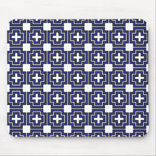 Tapis De Souris Croix et bleu Carré - Mousepad