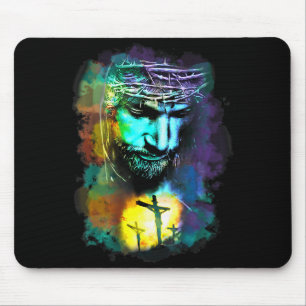 Tapis De Souris Croix Jésus-Christ Art Religieux Chrétien P