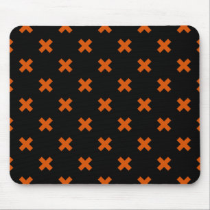 Tapis De Souris Croix orange sur le noir