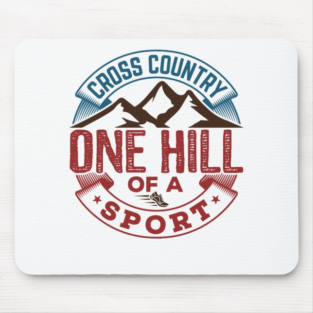 Tapis De Souris Cross Country Une colline d'un sport (Devant)