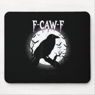 Tapis De Souris Crow gothique F-caw-f Lune Halloween Tee