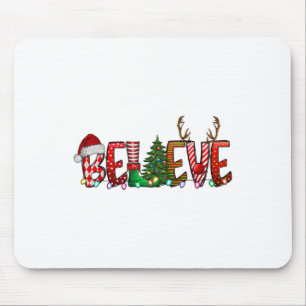 Tapis De Souris Croyez Noël Père Noël Pajamas Famille Reuni