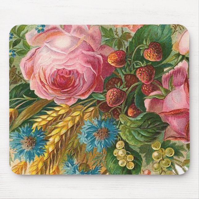 Tapis De Souris Cru "de récolte de fleur d'automne" (Devant)