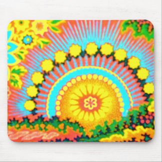 Tapis De Souris Cru psychédélique Mousepad des années 60 de