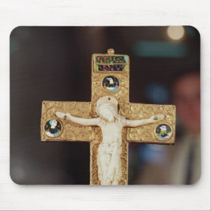 Tapis De Souris Crucifix de reliquaire, le Christ en ivoire sur la