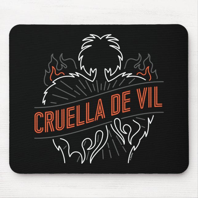 Tapis De Souris Cruella De Vil | Neon (Devant)
