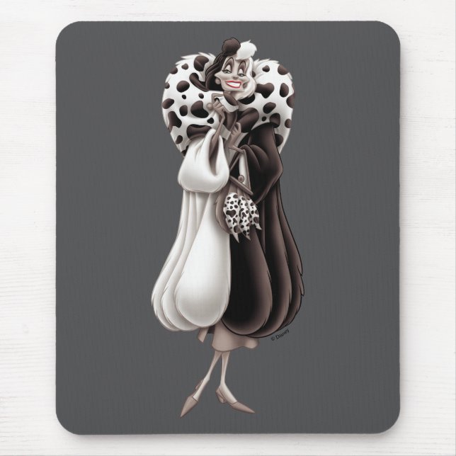 Tapis De Souris Cruella De Vil | Sourire "doux" (Devant)