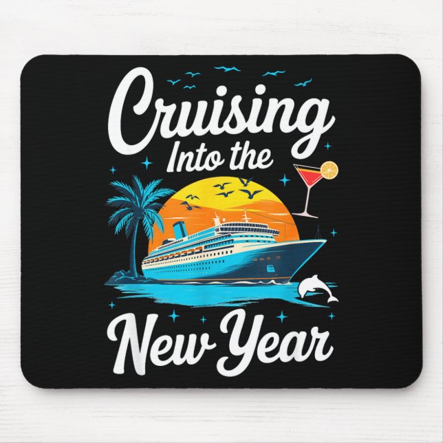 Tapis De Souris Cruising Into 2026 New Years Eve Party Matching Fa (Devant)
