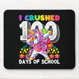Tapis De Souris Crushed 100 Jours De L'École Dabbing Unicorn Don D