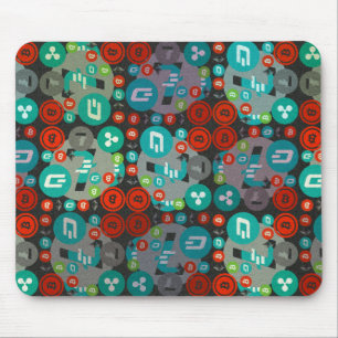 Tapis De Souris Cryptodevise Coloré Grunge Motif