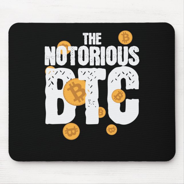 Tapis De Souris Cryptos Bitcoin célèbre BTC (Devant)