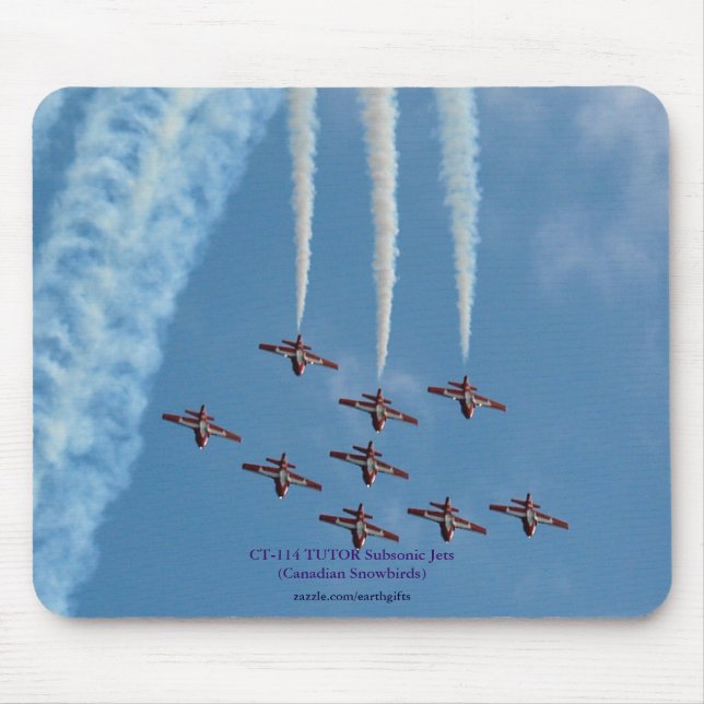 Tapis De Souris CT-114 Tutor Snowbirds Jets subsoniques Mousepad (Devant)