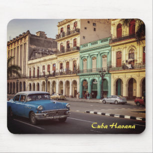 Tapis De Souris Cuba Havana Vintage Classic Car Cityscape