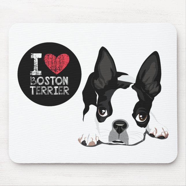 Tapis De Souris Cube Boston Terrier Maman Puppy Funny Dog Lover (Devant)