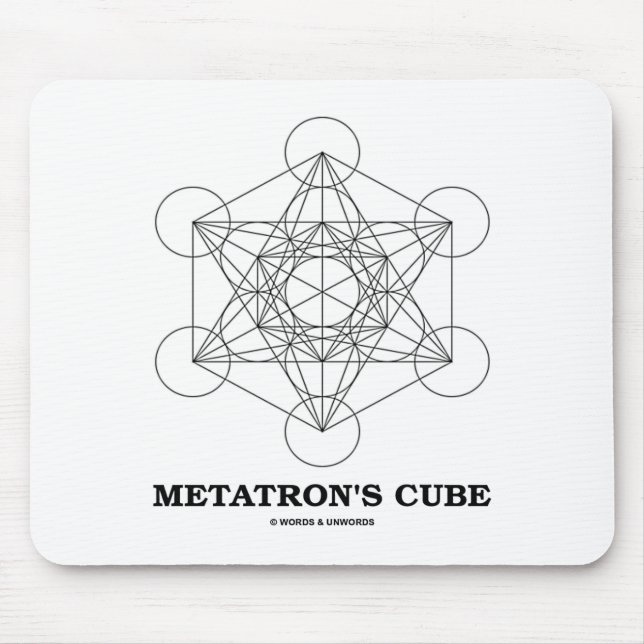 Tapis De Souris Cube de Metatron (Géométrie Sacrée) (Devant)