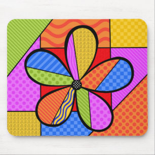 Tapis De Souris Cubisme Whimsical Flower Pad