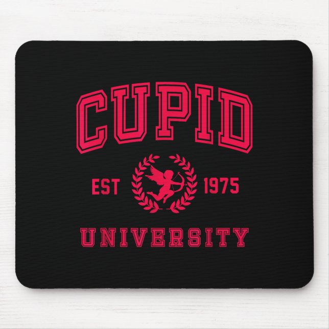 Tapis De Souris Cud University Cute Cherub Valentines Day Crest  (Devant)