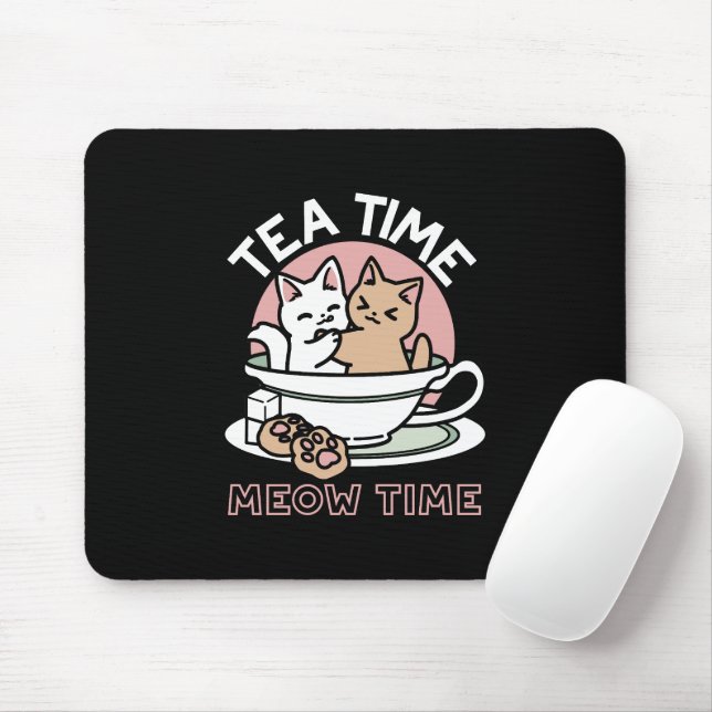 Tapis De Souris Cuddin en coupe - Tea Time adorable (Avec souris)