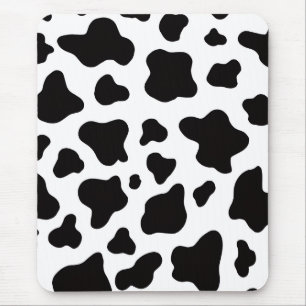 Tapis De Souris Cuir de vache noir et blanc Moderne rustique de Fe