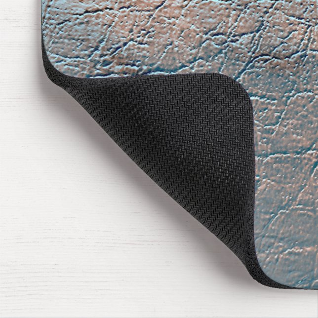 Tapis De Souris Cuir gris et bronzé taché avec une teinte satinée (Coin)