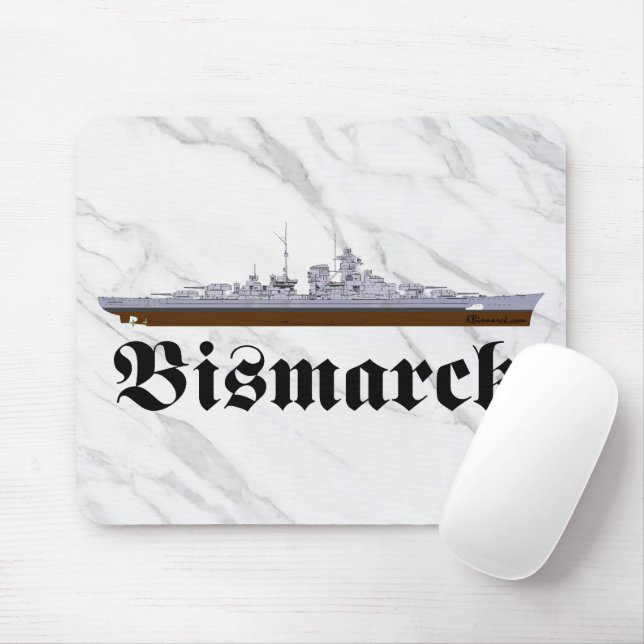 Tapis de souris cuirassé Bismarck (Avec souris)