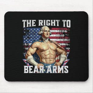 Tapis De Souris Culturisme Papa Fête Du 4 Juillet Drapeau Usa 2ème