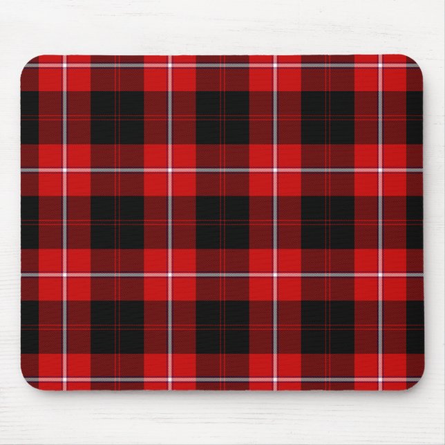 Tapis De Souris Cunningham Tartan rouge noir (Devant)