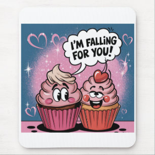 Tapis De Souris Cupcake rose pour la Saint-Valentin