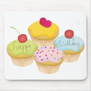 Tapis De Souris Cupcakes d'anniversaire