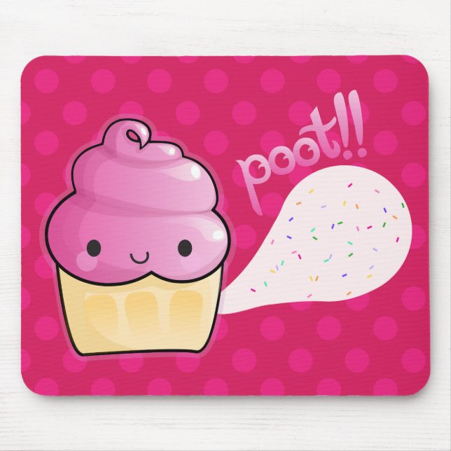 Tapis De Souris Cupcakes Fart Sprinkings Rose (Devant)