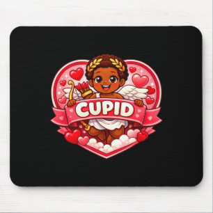 Tapis De Souris Cupidon Saint-Valentin afro-américain