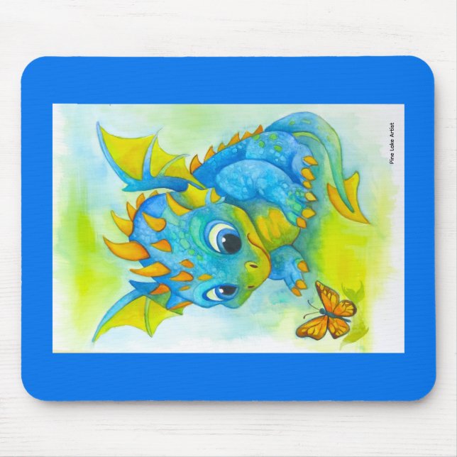 Tapis De Souris Curious Baby Dragon Mouse Pad (Devant)