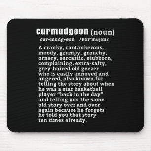 Tapis De Souris Curmudgeon (bysketbyll Version) Fun Senior Citizen