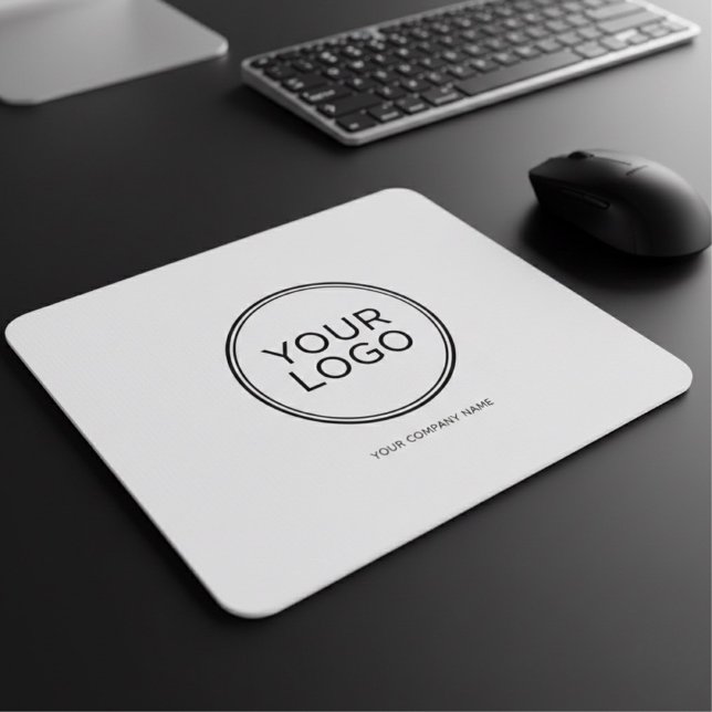 Tapis De Souris Custom Company Logo  | Modern Minimalist  (Créateur téléchargé)