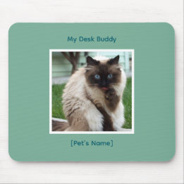 Tapis De Souris Custom Pet Photo & Name Mousepad | Desk Buddy