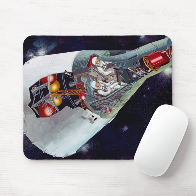 Tapis De Souris Cutaway Un Appareil Spacecraft Gemini À Deux Perso (Avec souris)