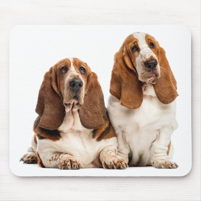 Tapis De Souris Cute Amoureux de les chiens Chiot Cadeau Basset Ho (Devant)