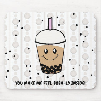 Tapis De Souris Cute Boba Bubble Tea Pun Mousepad