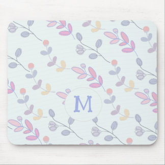Tapis De Souris Cute Botanique Pastel Feuille Motif