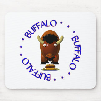 Tapis De Souris Cute Buffalo with Beef on Weck and Buffalo Wings
