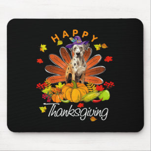 Tapis De Souris Cute Catahoula Leopard Chien Bon thanksgiving Turk