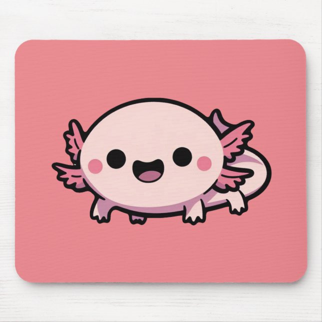 Tapis De Souris Cute Chibi Axolotl (Devant)