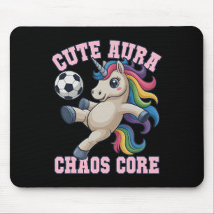 Tapis De Souris Cute Cute Aura Chaos Core Football Licorne Gagner