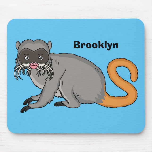 Tapis De Souris Cute Emperor Tamarin illustration (Devant)