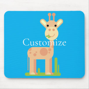 Tapis De Souris Cute Giraffe Munching Thunder_Cove